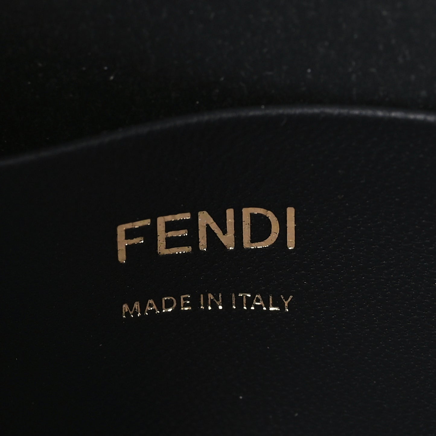 Nappa FF 1974 Embossed Mini Baguette Black
