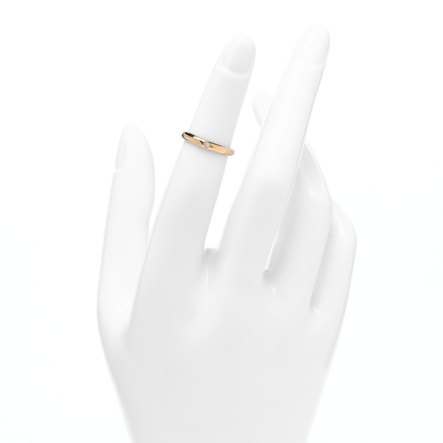 18K Yellow Gold Diamond 2.6mm 1895 Wedding Band Ring 46 3.75