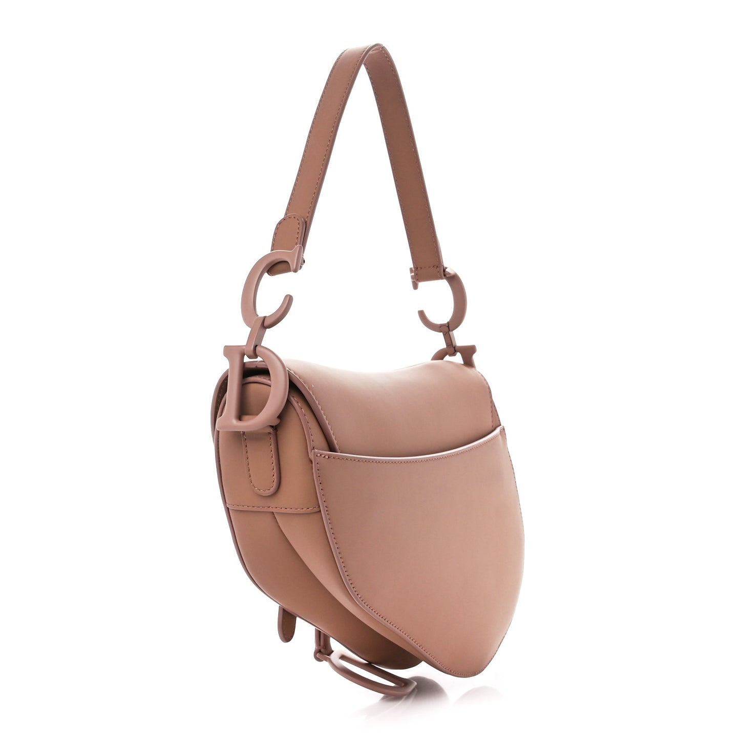 Ultra Matte Calfskin Saddle Bag Blush