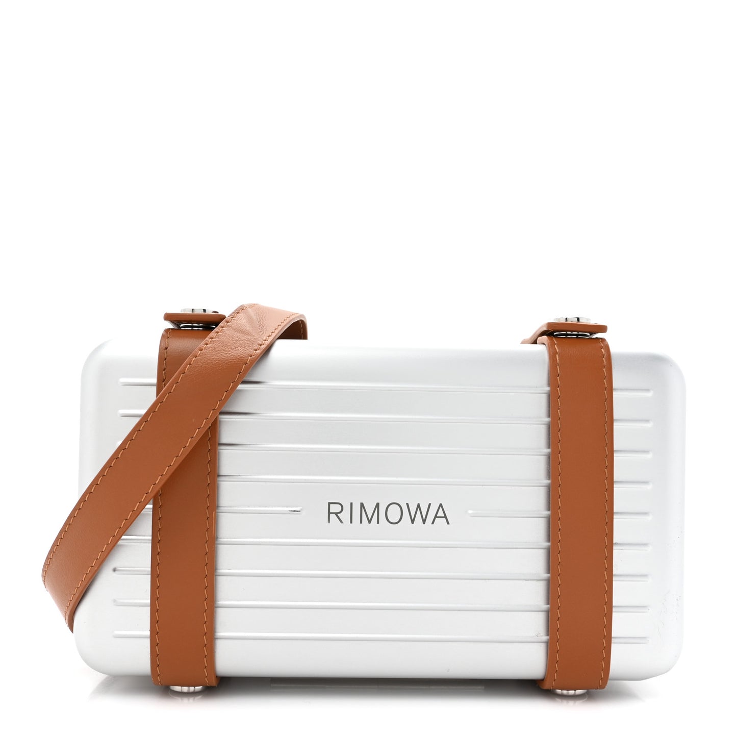 Aluminum Personal Cross-Body Bag Silver
