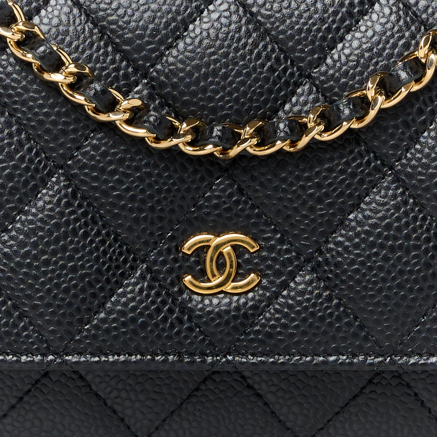 Chanel Caviar Quilted Wallet on Chain WOC Black 9 of 12