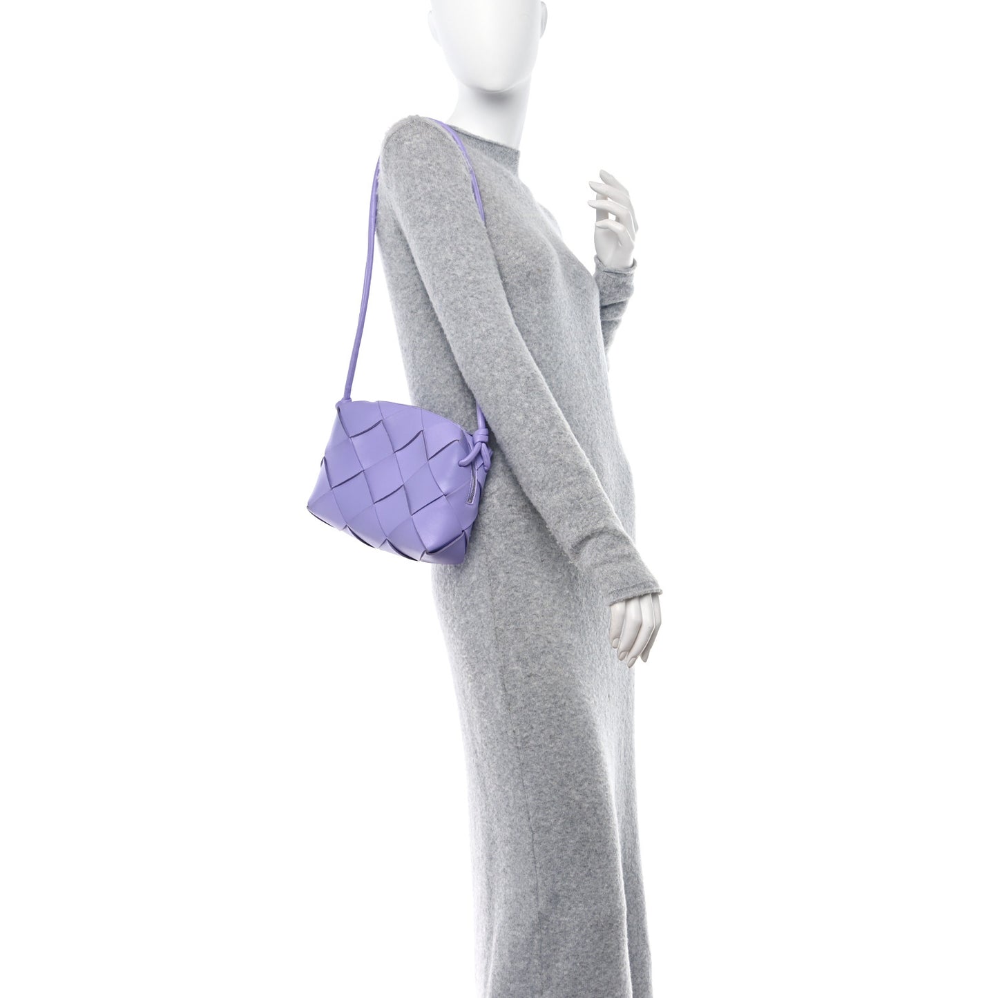 Lambskin Intreccio Small Cassette Camera Bag Wisteria