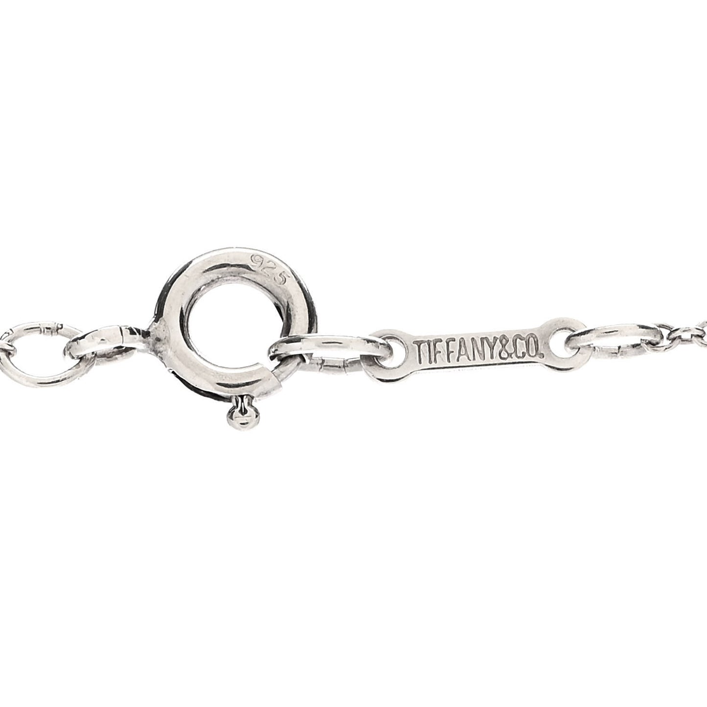 Sterling Silver 18mm Elsa Peretti Bean Pendant Necklace