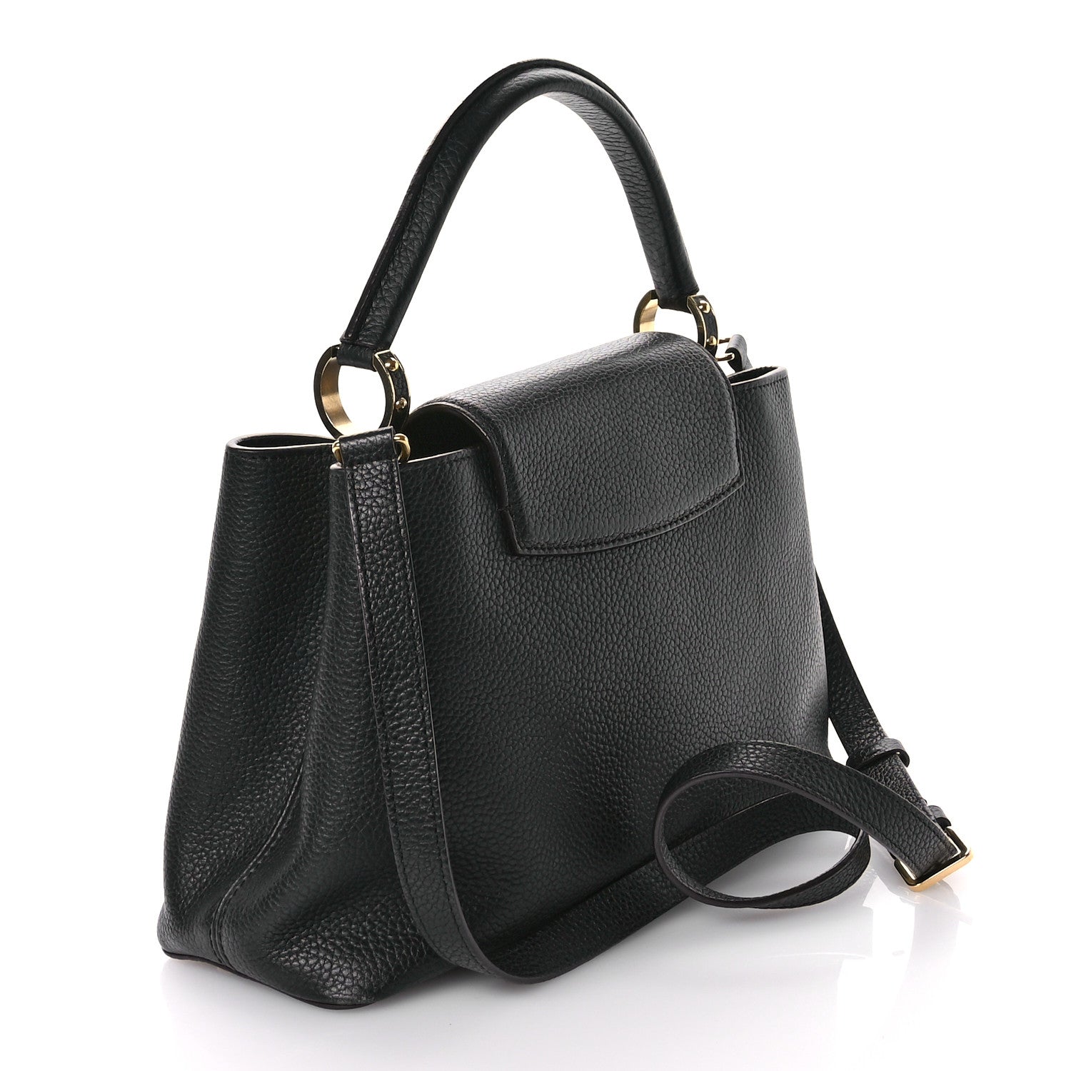 Louis Vuitton Taurillon Capucines BB Black Fuchsia 3 of 10