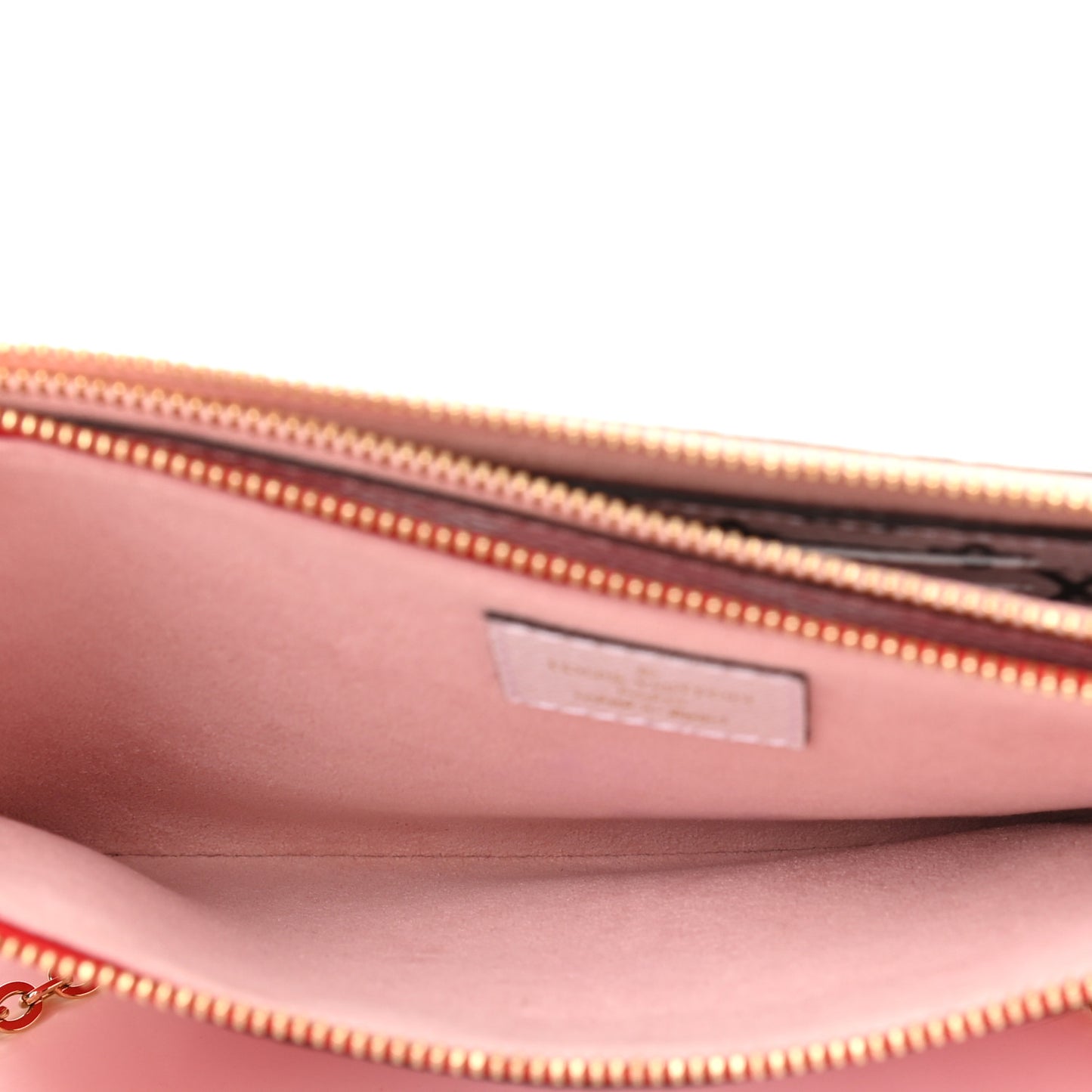 Monogram Giant Double Zip Pochette Rouge