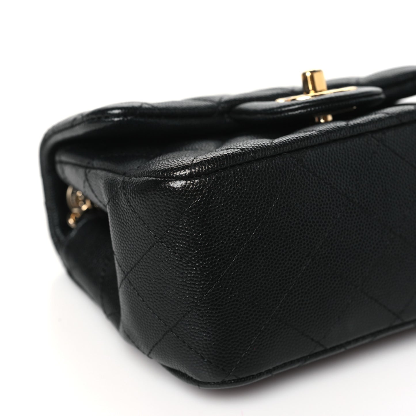 Caviar Quilted Mini Square Flap Black