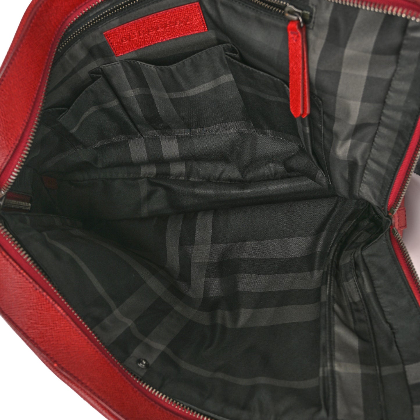 Textured Calfskin Small Newberg Briefcase Red