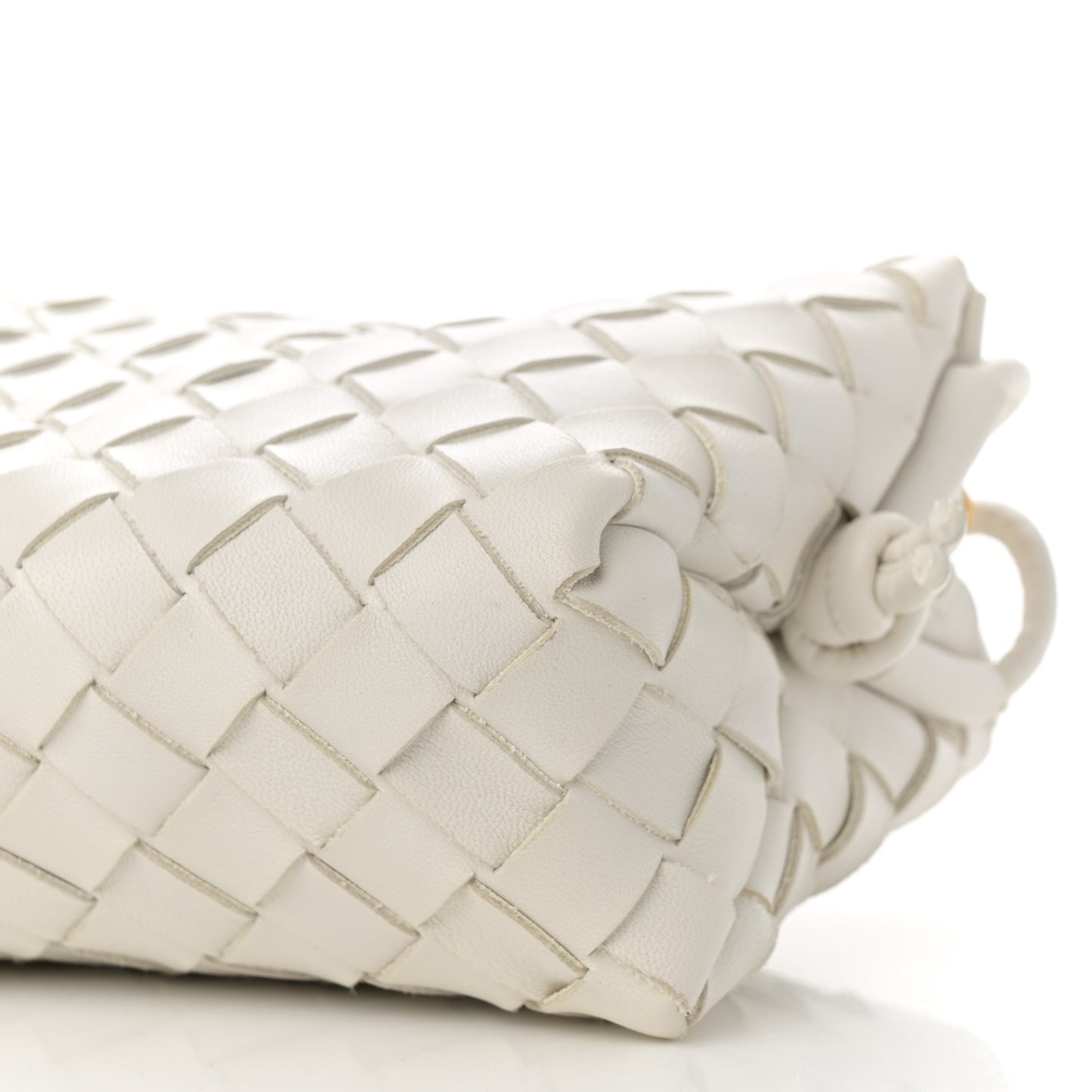 Nappa Intrecciato Mini Loop Camera Bag White