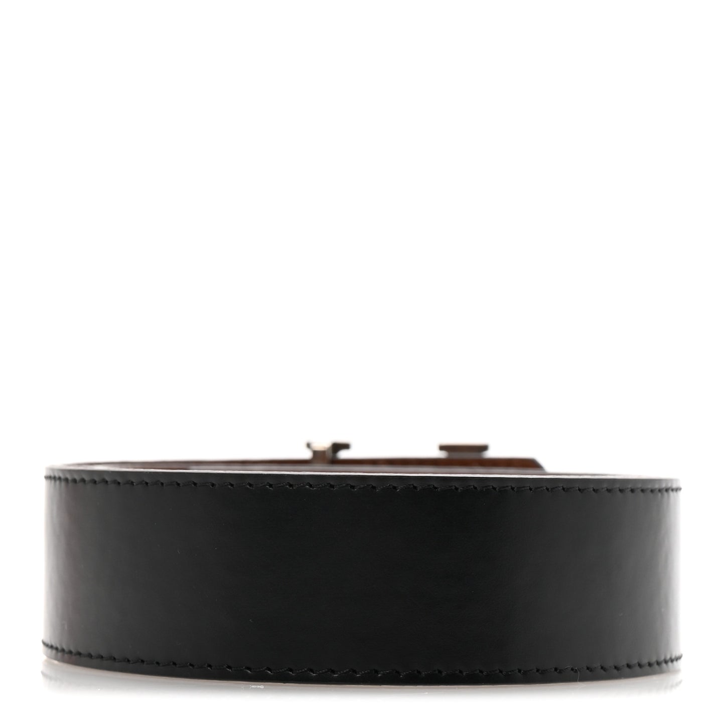 Calfskin 30mm LV Initiales Reversible Belt 95 38 Black Brown