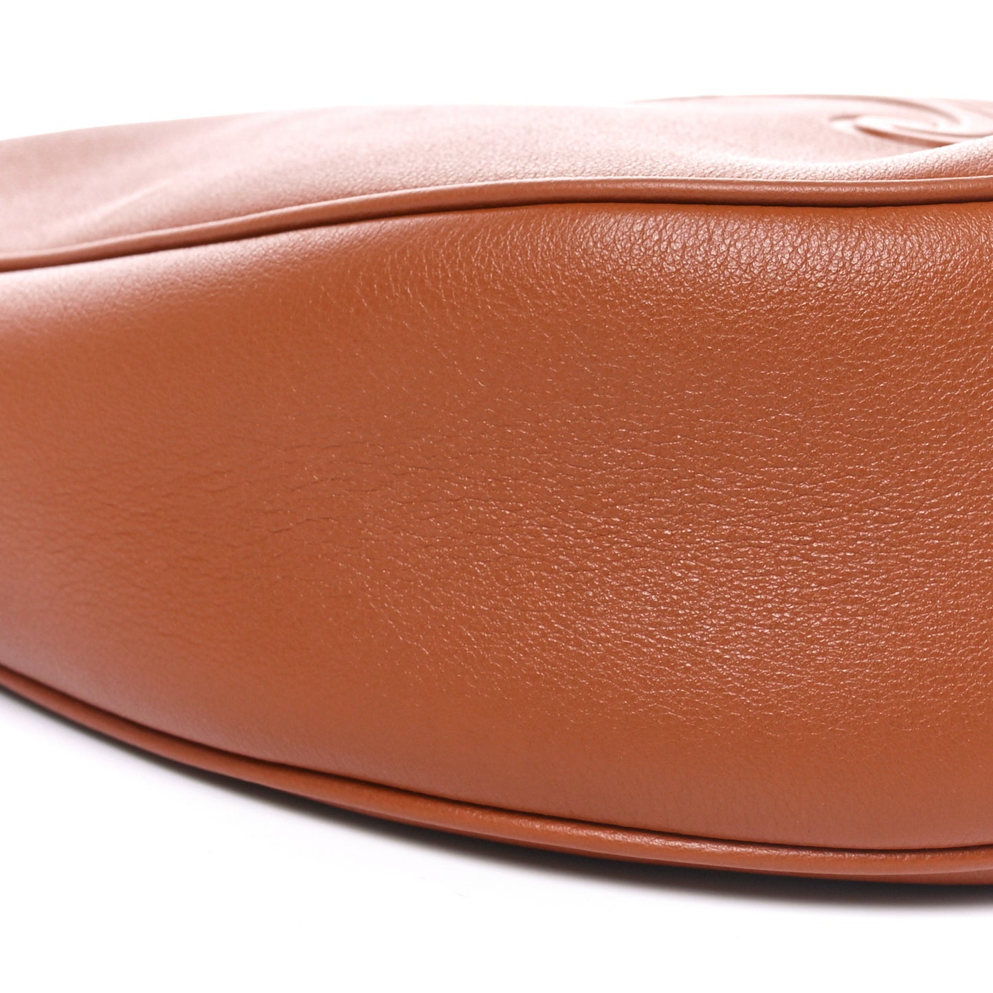 Supple Calfskin Medium Triomphe Heloise Shoulder Bag Tan