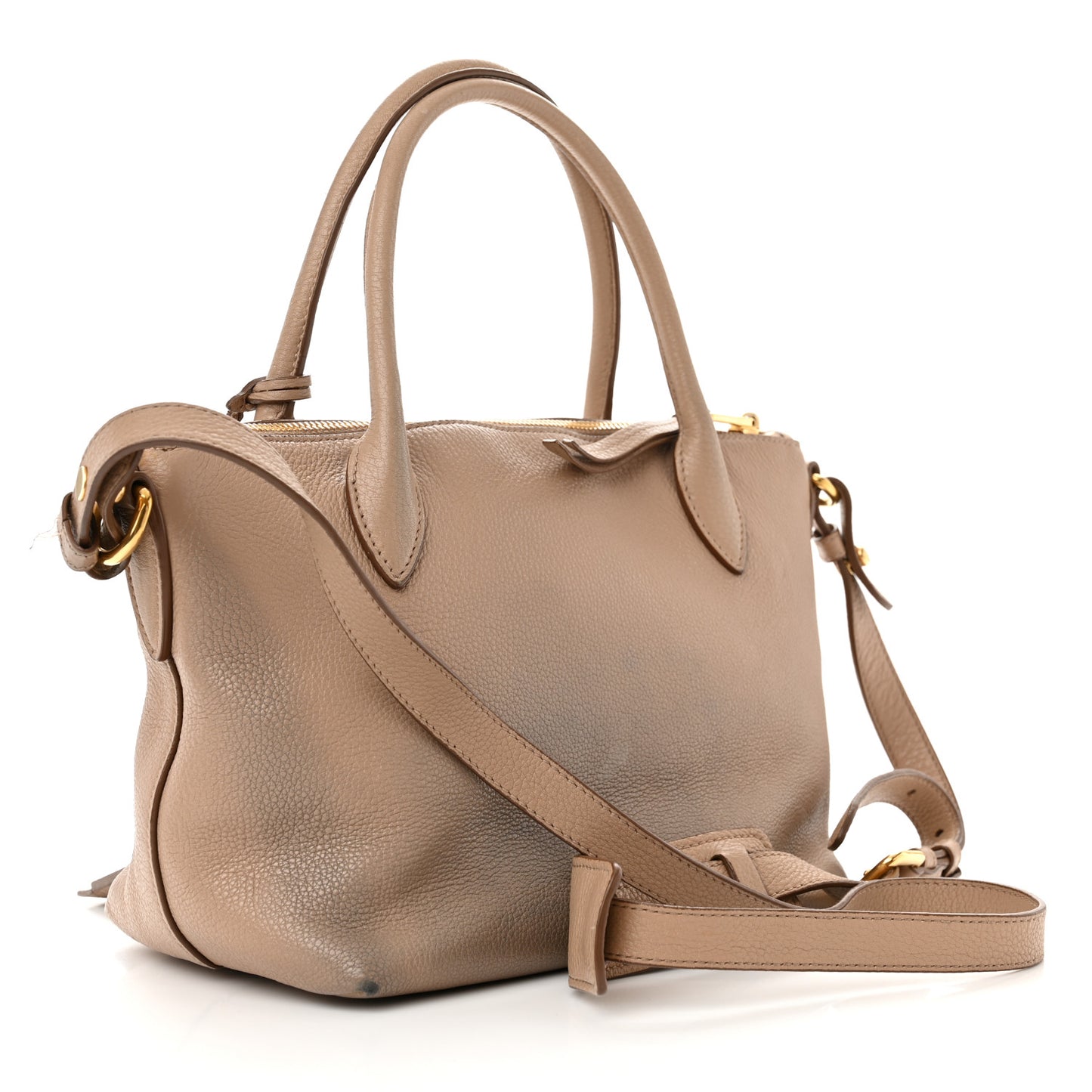 Vitello Daino Mini Shopping Tote Cammeo