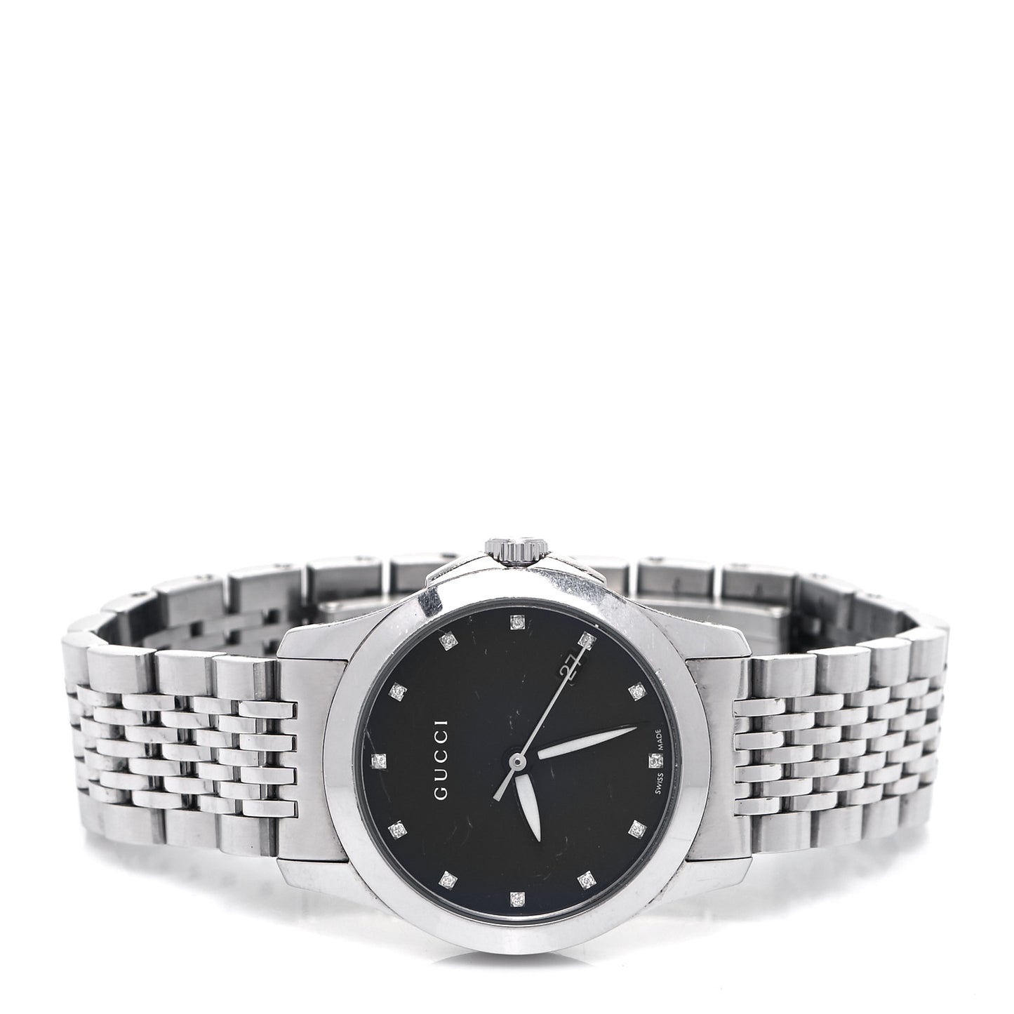Stainless Steel Diamond 28mm G-Timeless Quartz Watch Black