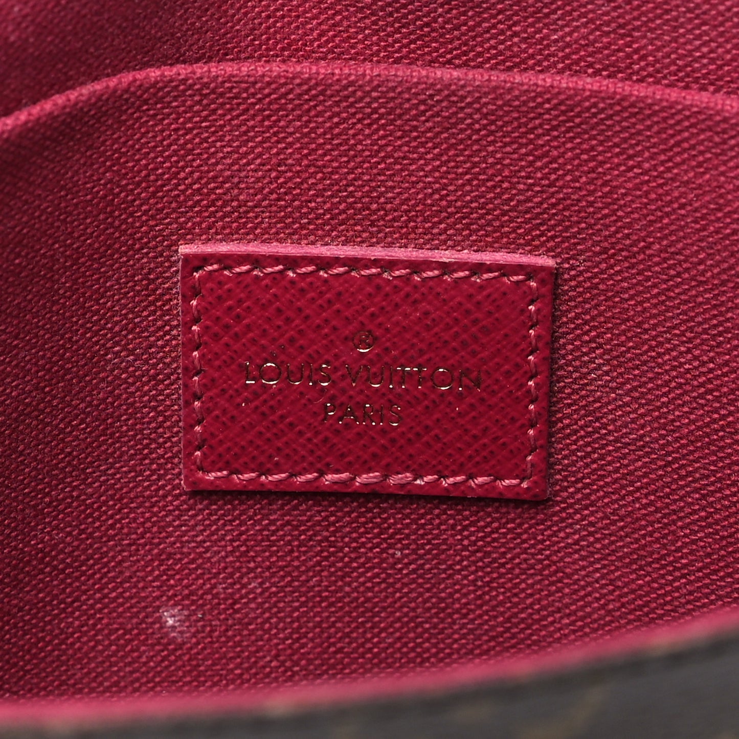 Monogram Pochette Felicie Chain Wallet Fuchsia