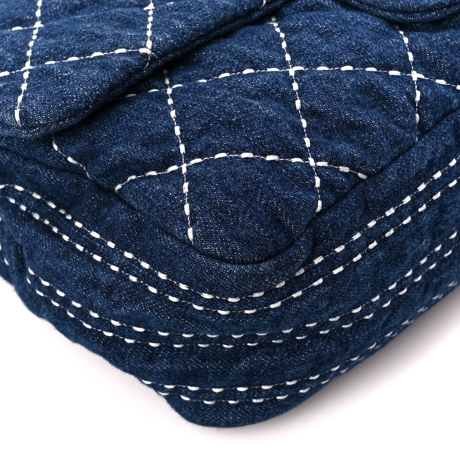 Chanel Denim Quilted Medium Denim Trip Single Flap Blue 10 of 11