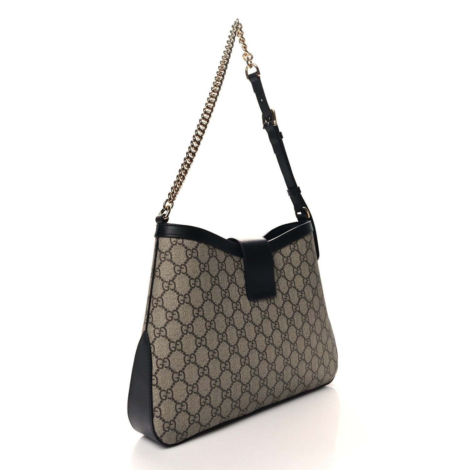 Gucci GG Supreme Monogram Medium Padlock Shoulder Bag Black 3 of 10