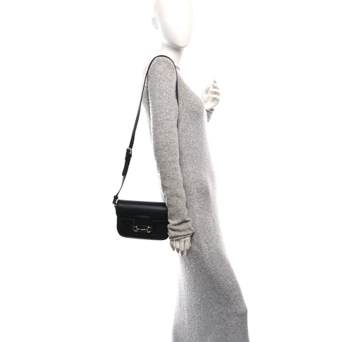 Arabella Calfskin Horsebit 1955 Shoulder Bag Black