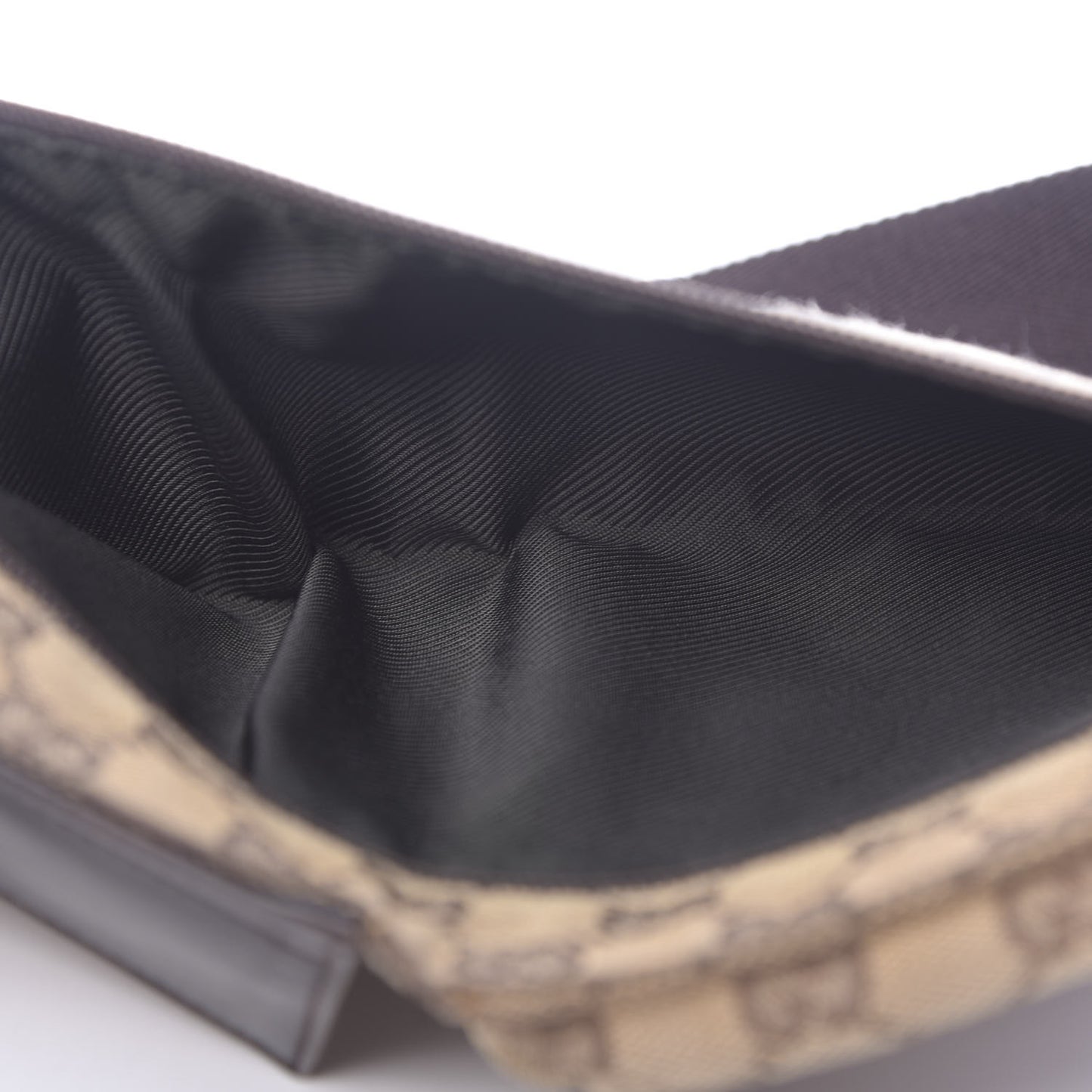 GG Monogram Double Pocket Belt Bag Dark Brown