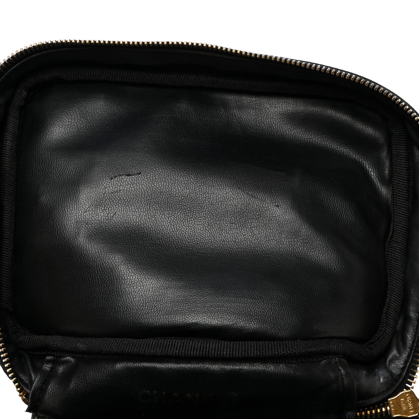 Lambskin Vanity Cosmetic Case Black