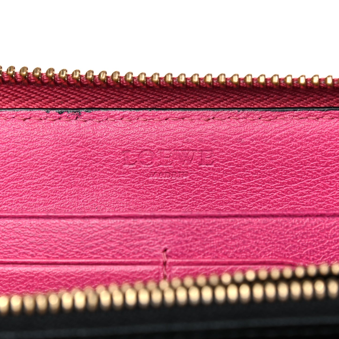 Calfskin Zip Around Wallet Pink