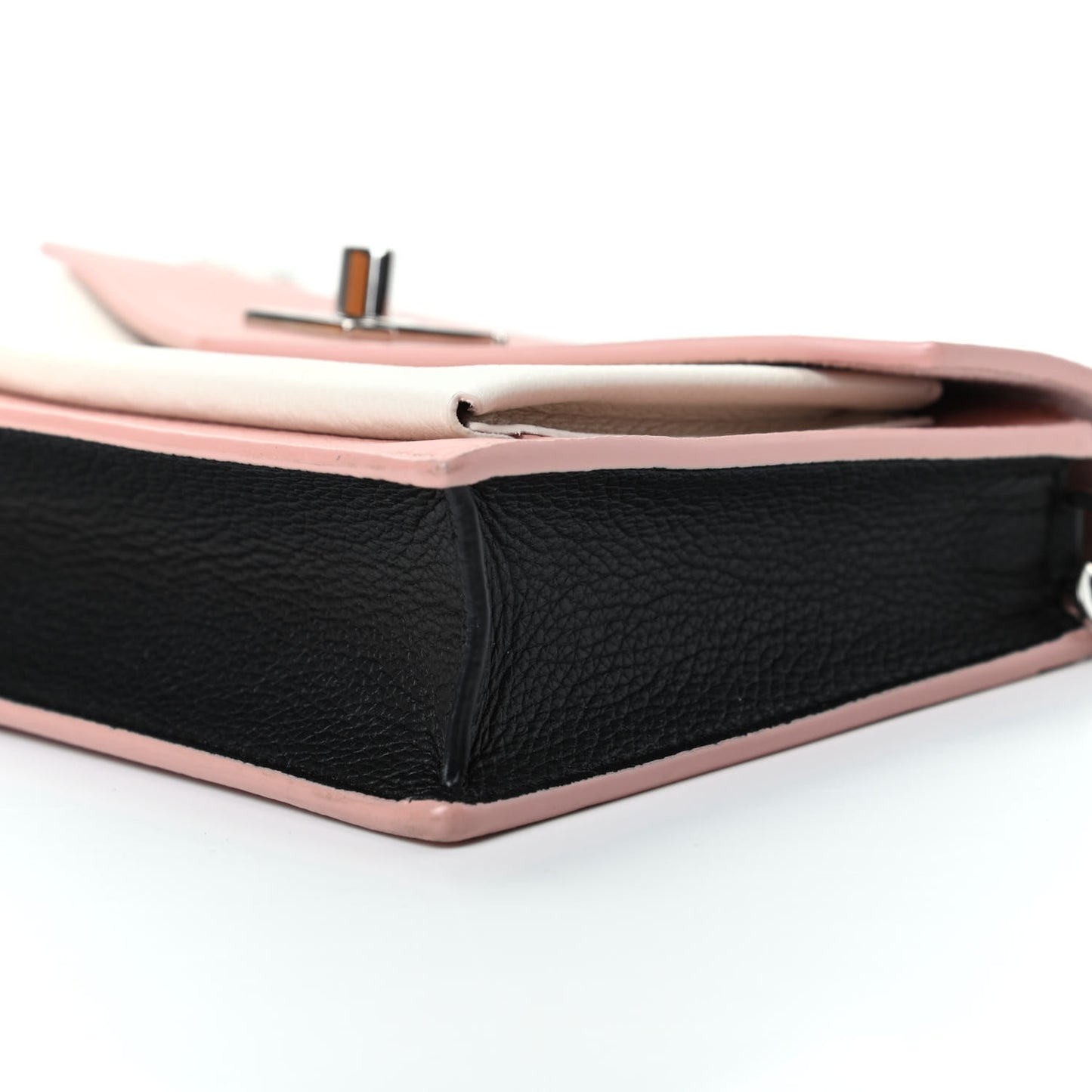 Calfskin My Lockme Chain Pochette Rose Ballet White