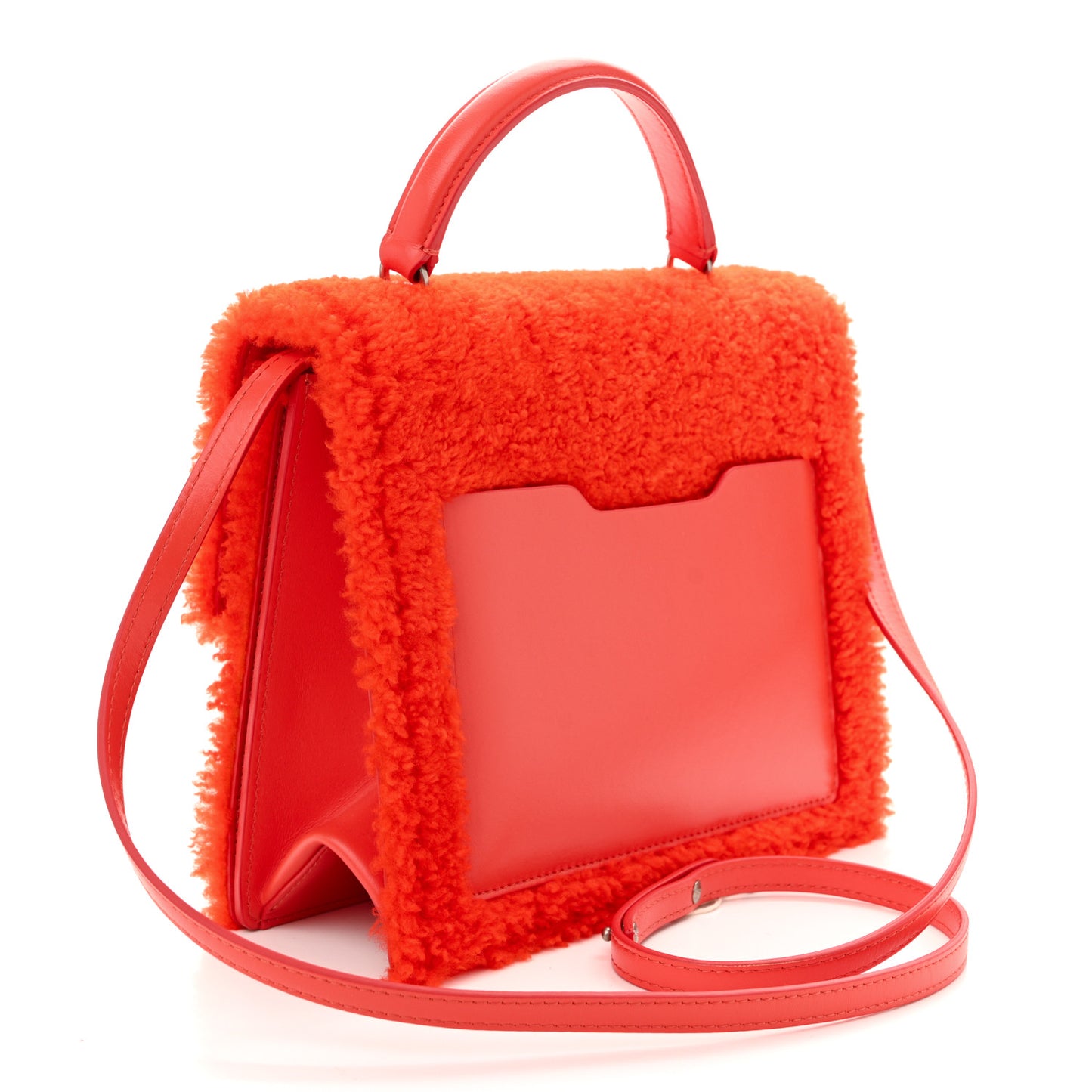 Shearling Calfskin Jitney 2.8 Bag Orange
