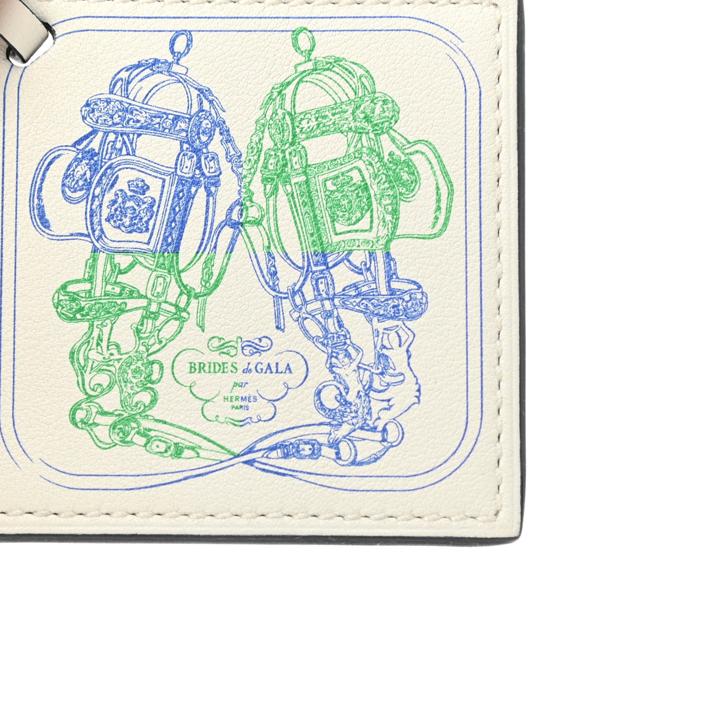 Swift Carre Nano Bag Charm White Bleu Royal Bambou