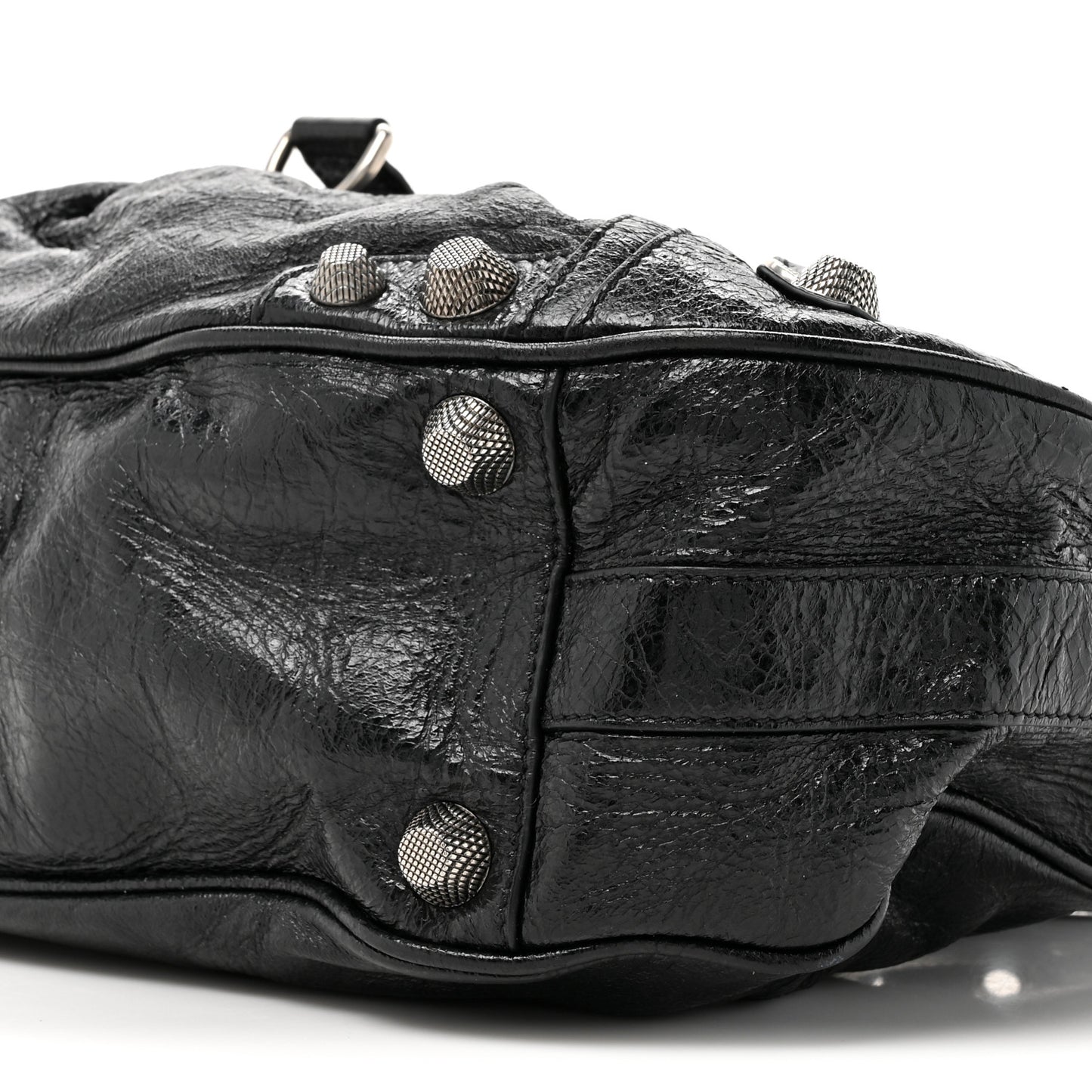 Agneau Arena Medium Le Cagole Shoulder Bag Black