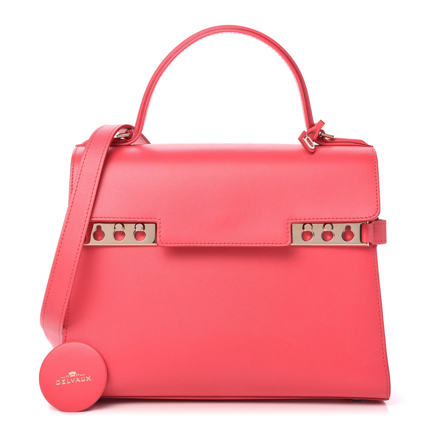 Delvaux Calfskin MM Tempete Satchel Rose Candy 708961 – FASHIONPHILE
