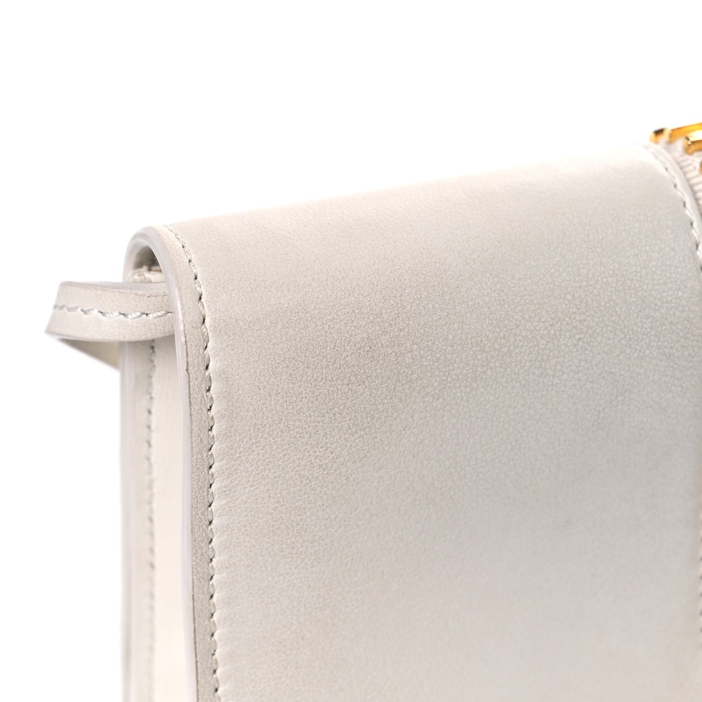 Calfskin Sedgwick Zip Clutch White