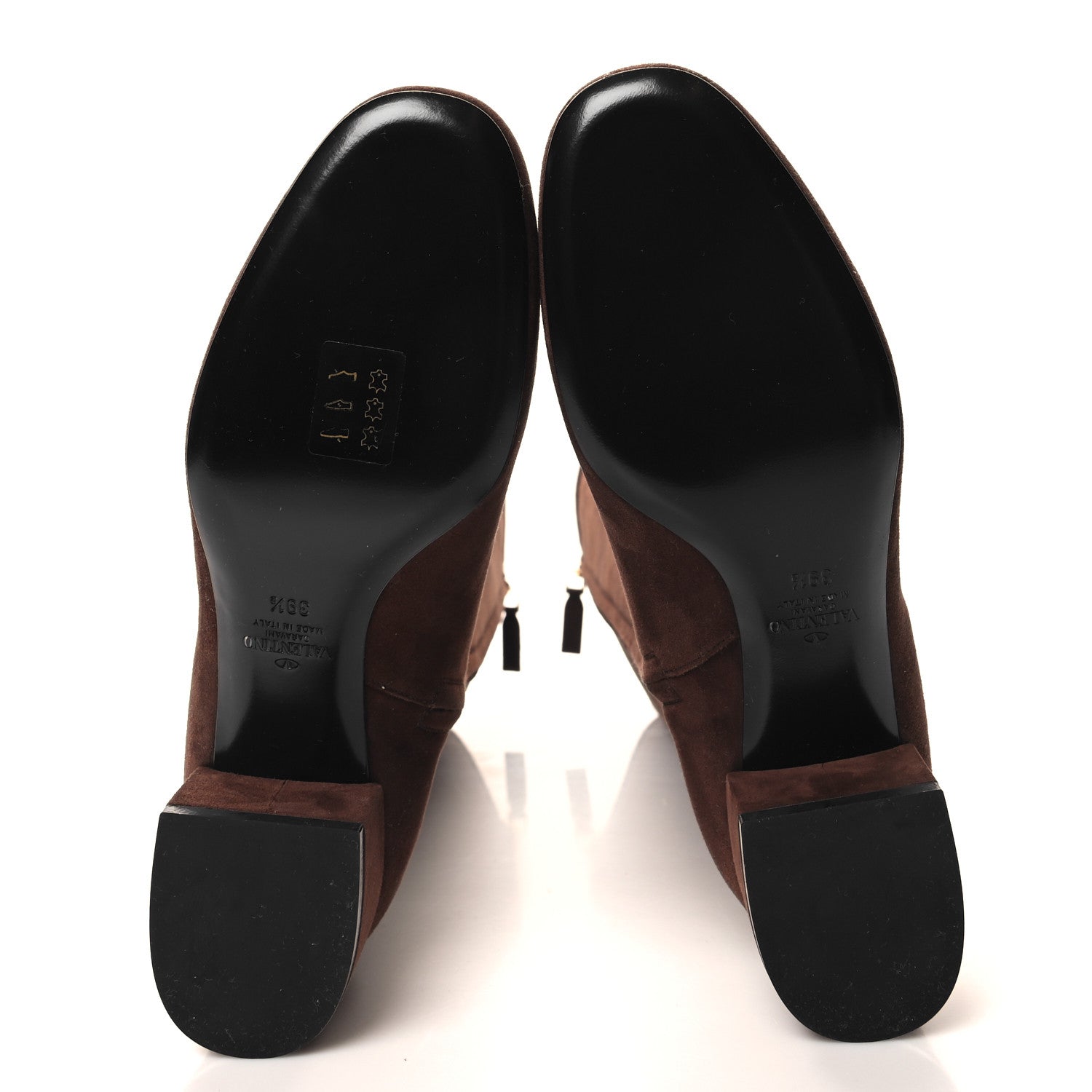 Valentino Garavani Suede Snake Maison Knee High 45mm Boots 39.5 Fondant 5 of 7