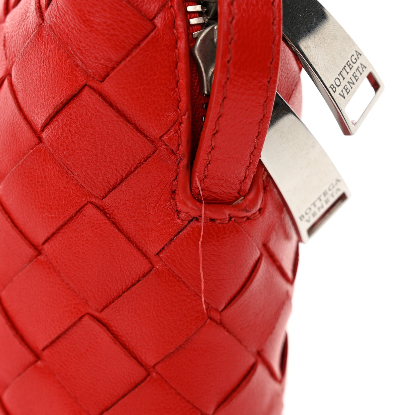 Nappa Intrecciato Small Camera Bag Red