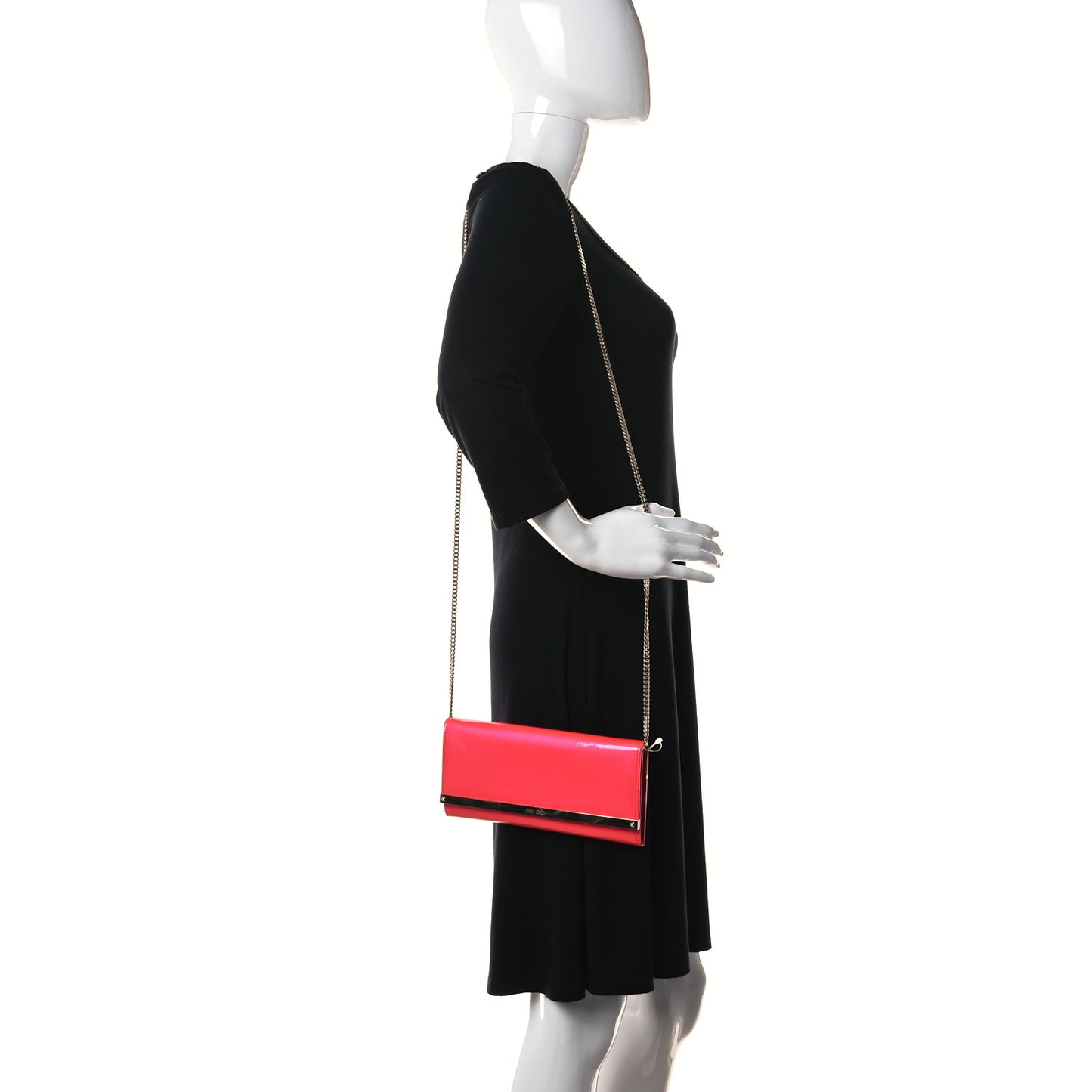Patent Milla Wallet on Chain Pink