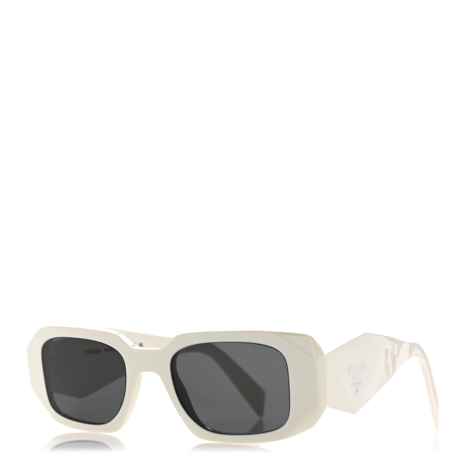 Prada Acetate Symbole Sunglasses SPR 17W White 1 of 8