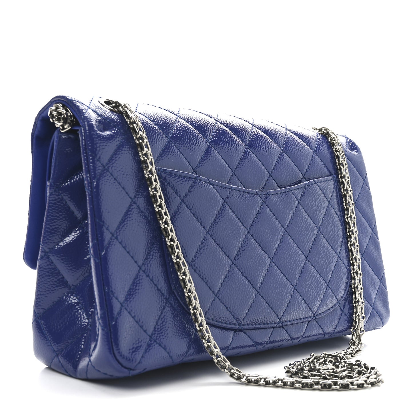 Patent Caviar Quilted 2.55 Reissue 226 Flap Navy Blue