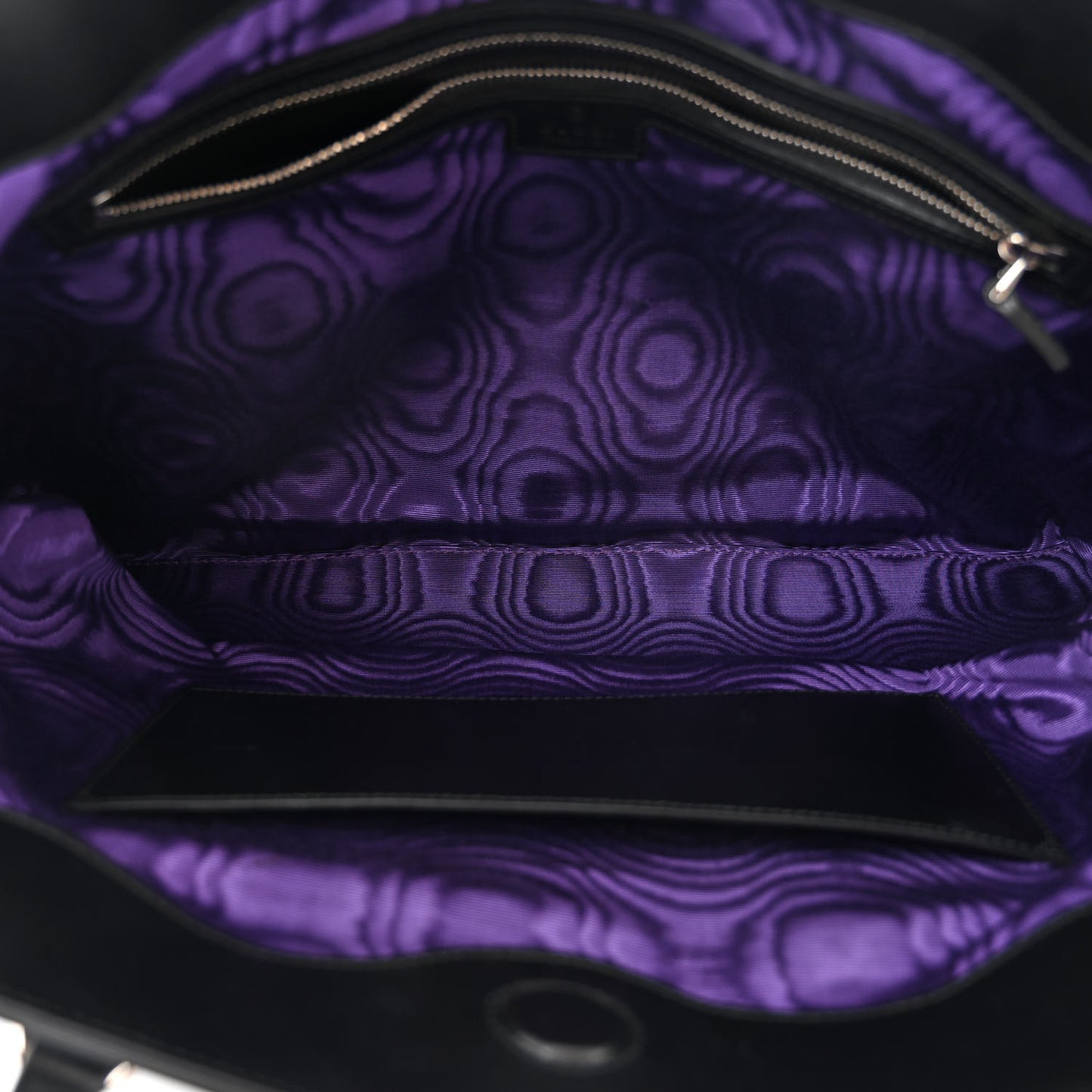 Nylon Calfskin Enamel GG Matelasse Medium Ophidia Shopping Bag Black
