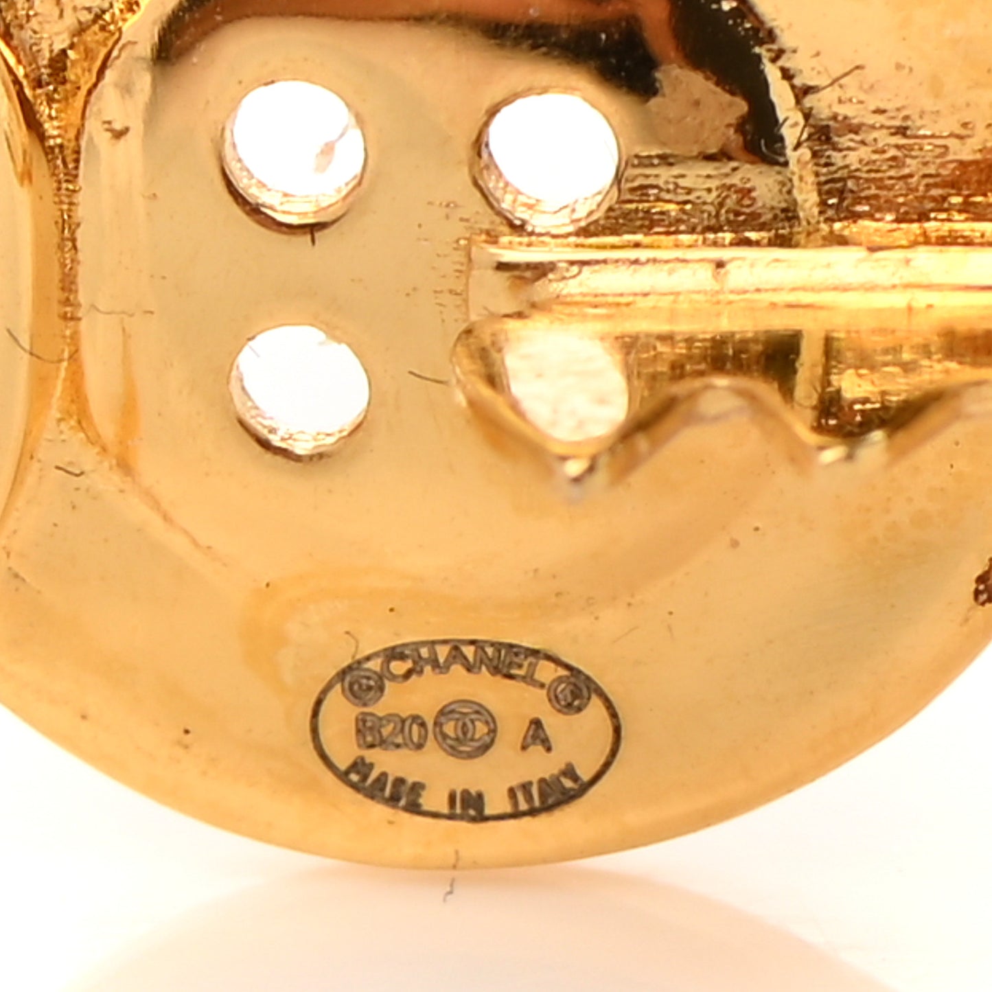 Button Paris CC Hair Clip Barrette Gold