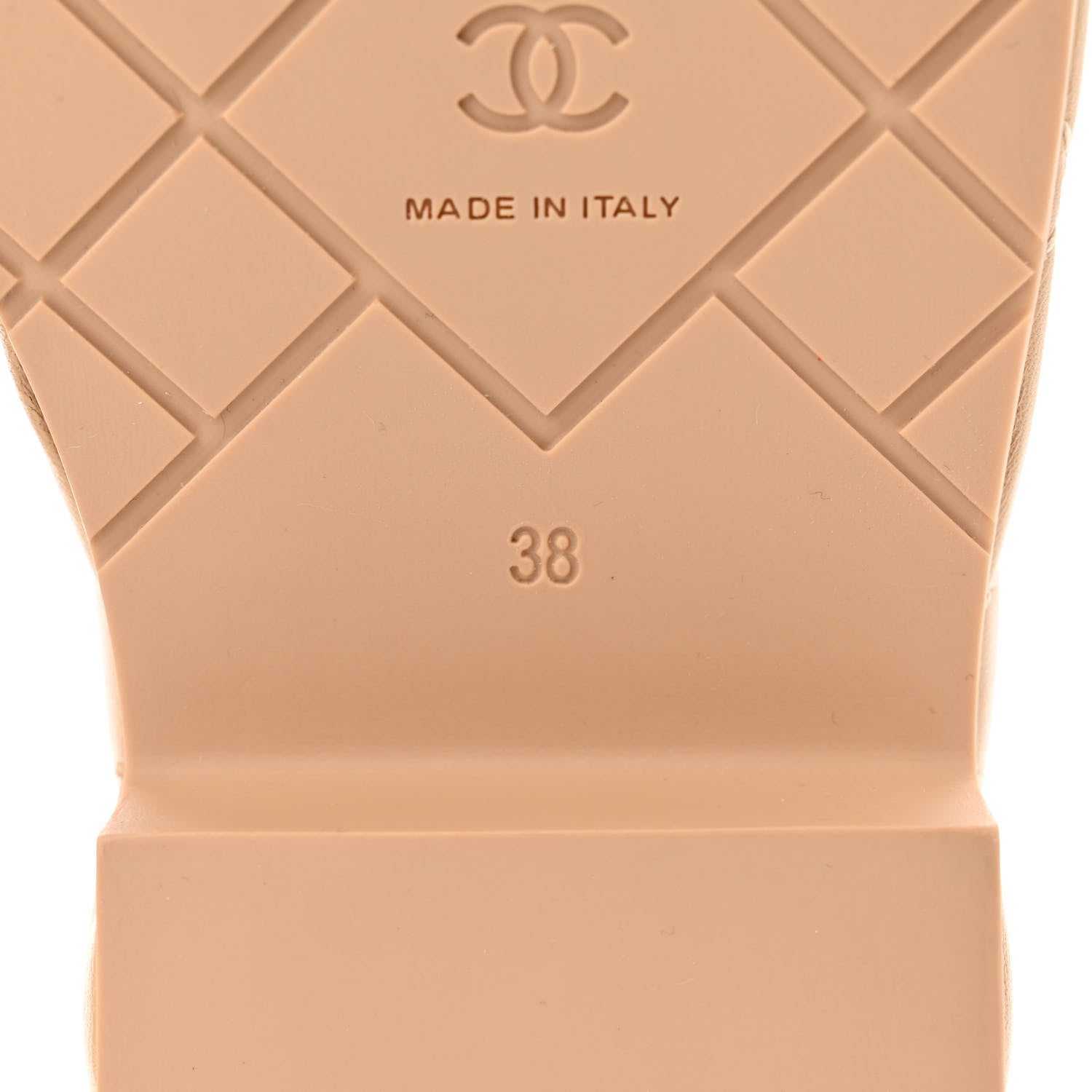 Chanel Lambskin Quilted CC Mules Wedge Sandals 38 Beige 8 of 11
