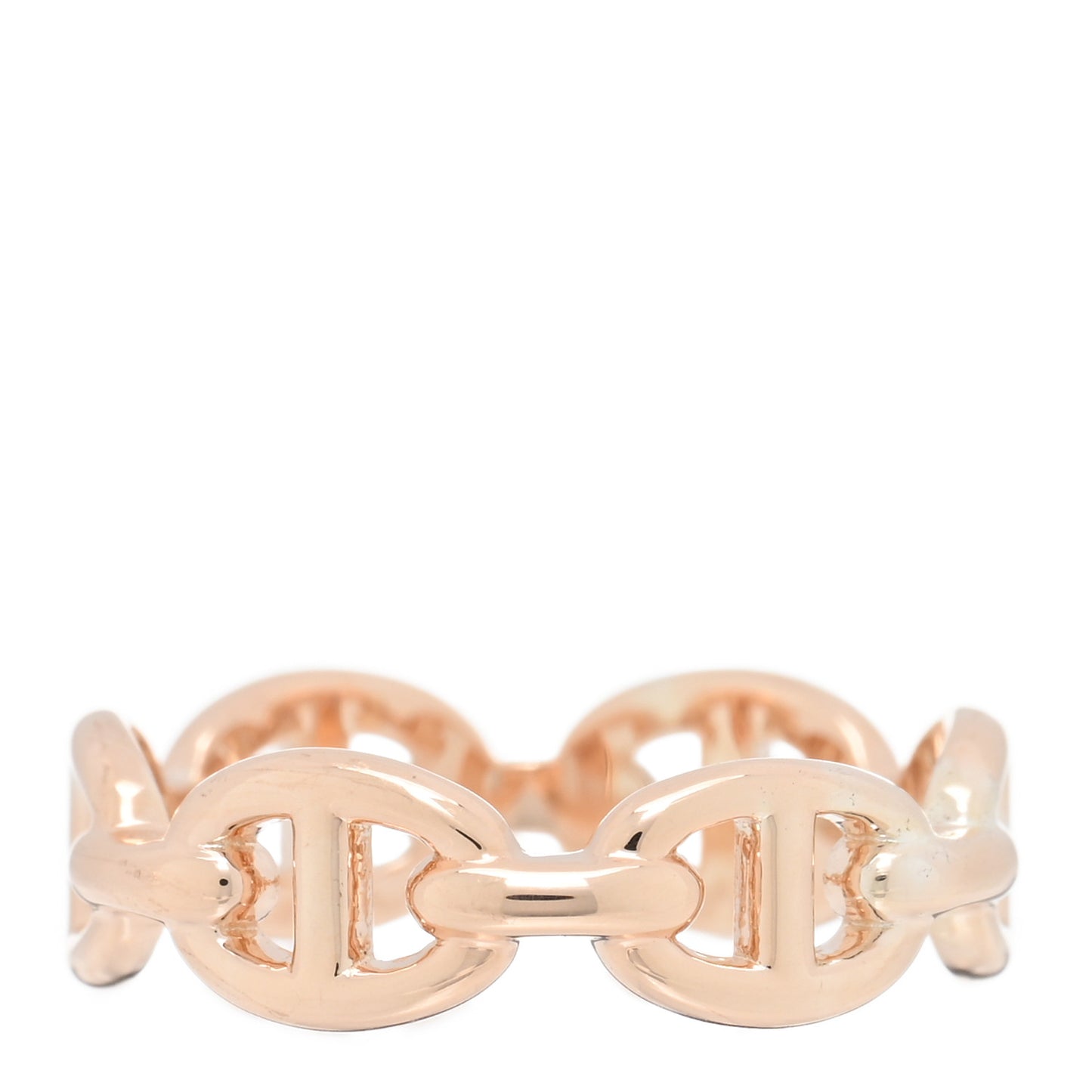 18K Rose Gold PM Chaine d'Ancre Enchainee Ring 50 5.5