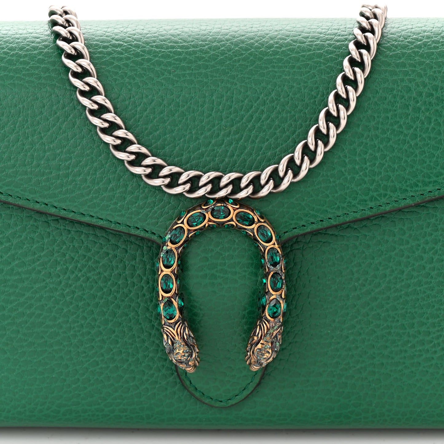 Calfskin Mini Dionysus Chain Wallet Emerald