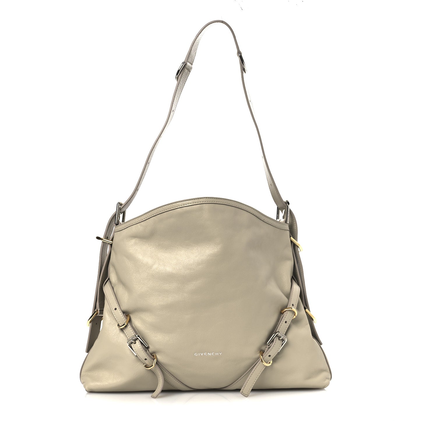 Calfskin Medium Voyou Bag Natural Beige