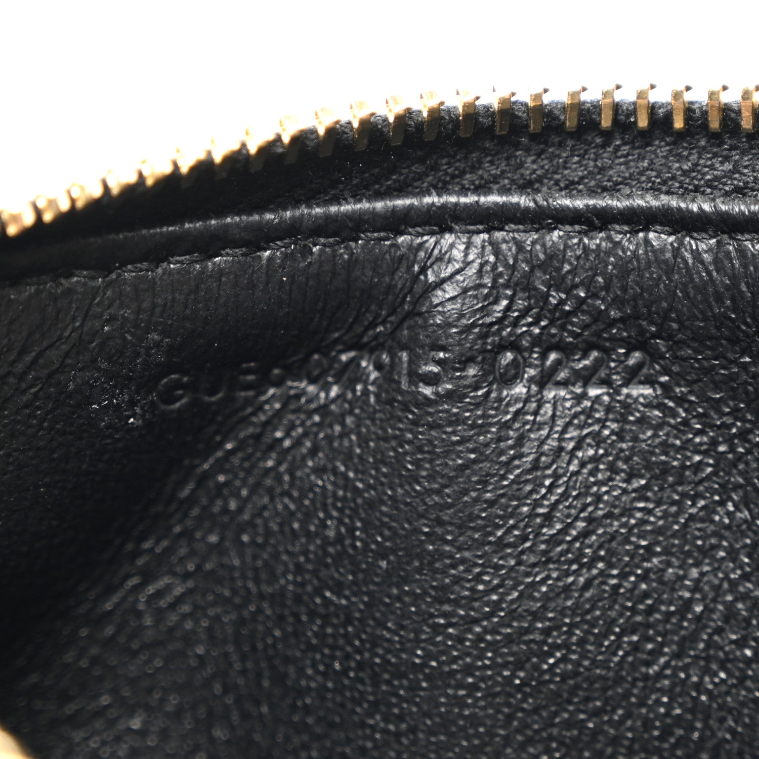 Saint Laurent Grain De Poudre Matelasse Chevron Monogram Fragments Zippered Card Case Black 7 of 7