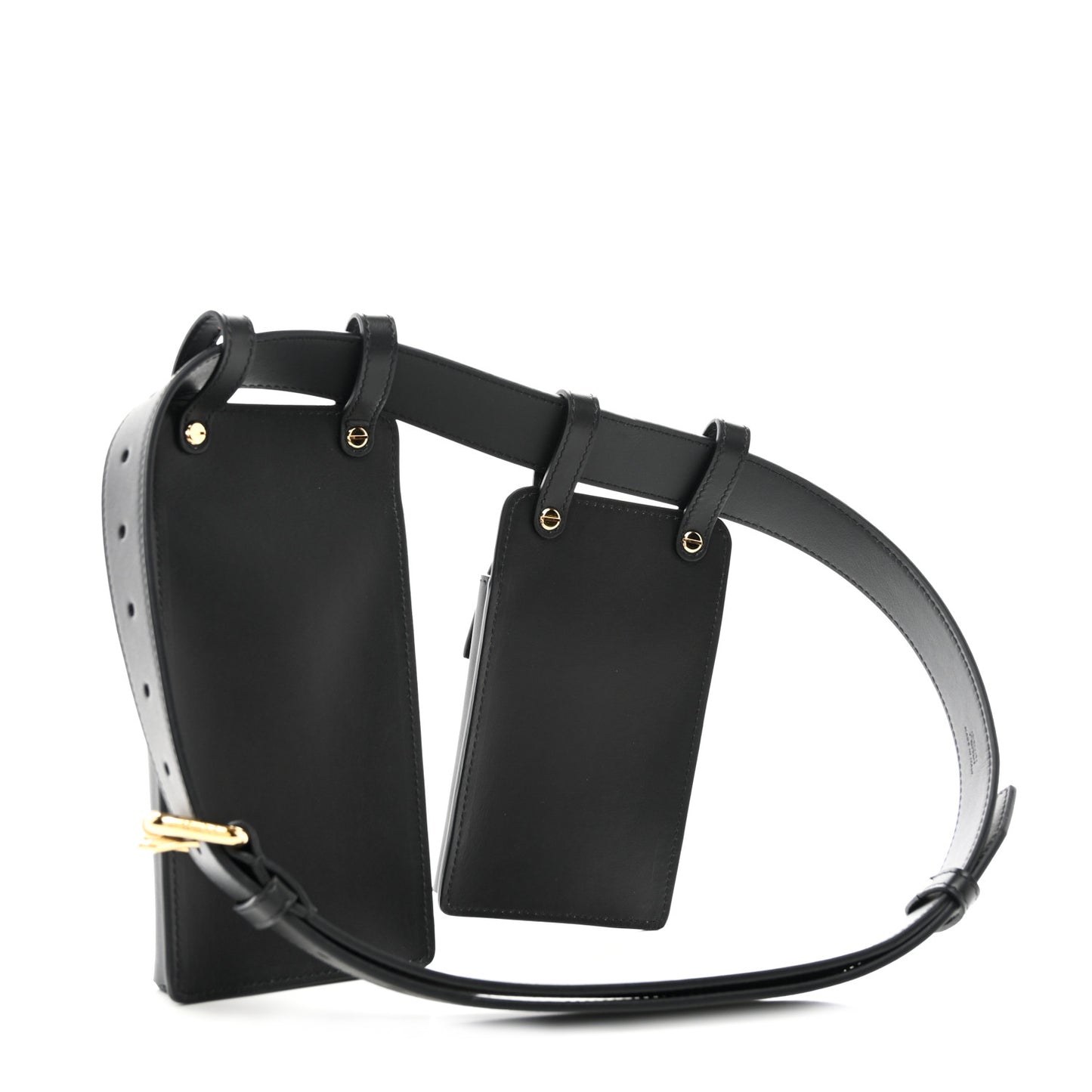 Calfskin Multi Pocket Belt Black