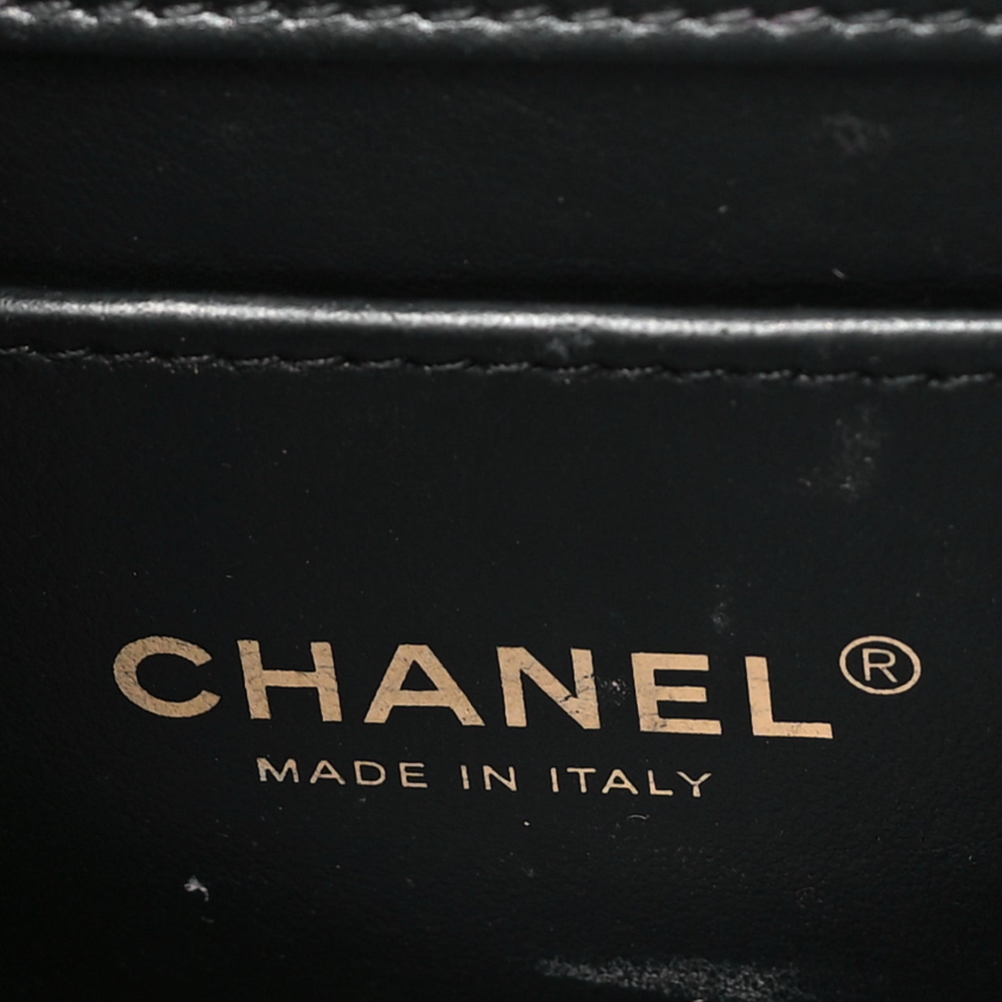 Lambskin Quilted Small Logo Top Handle Flap Black