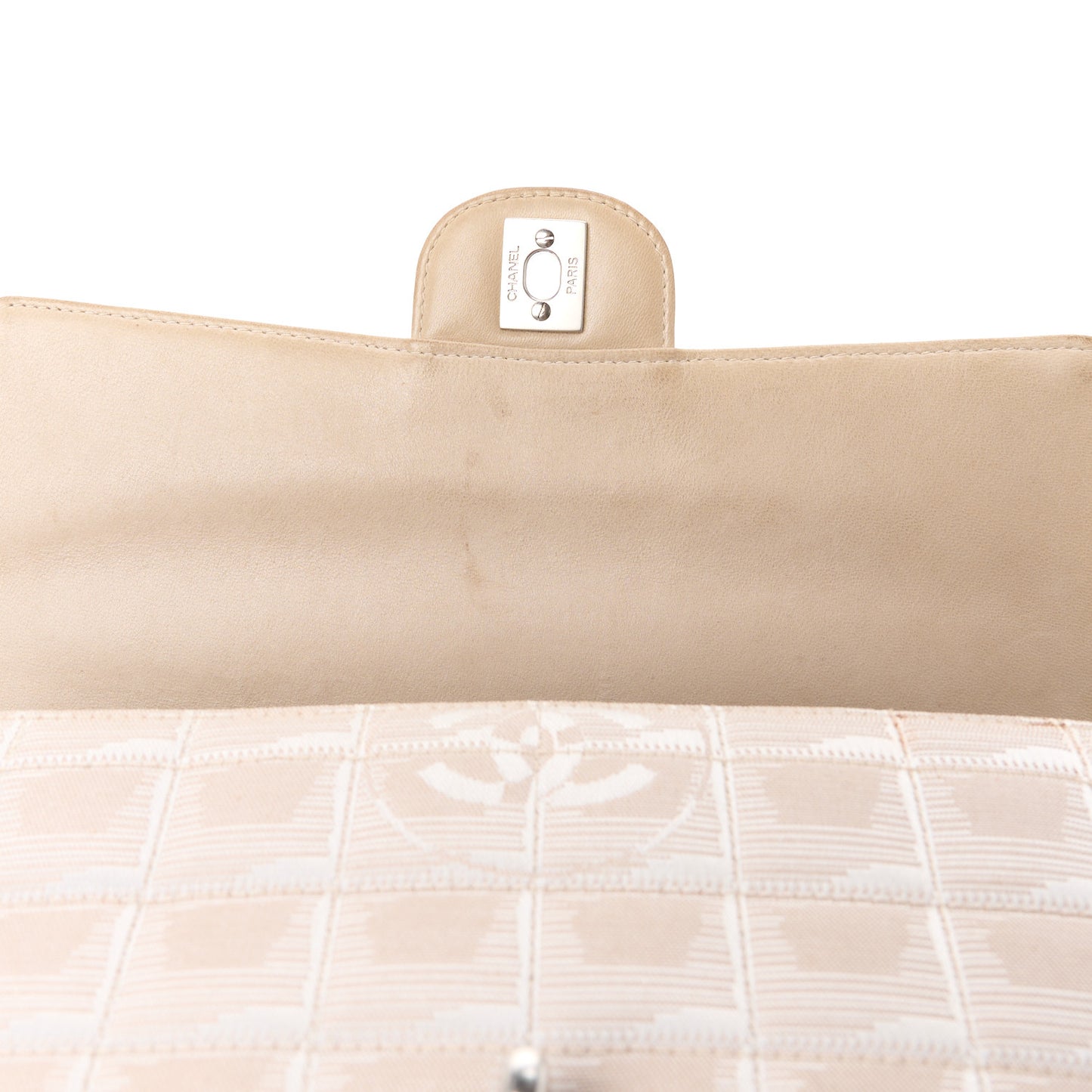 Nylon Medium Travel Flap Light Beige