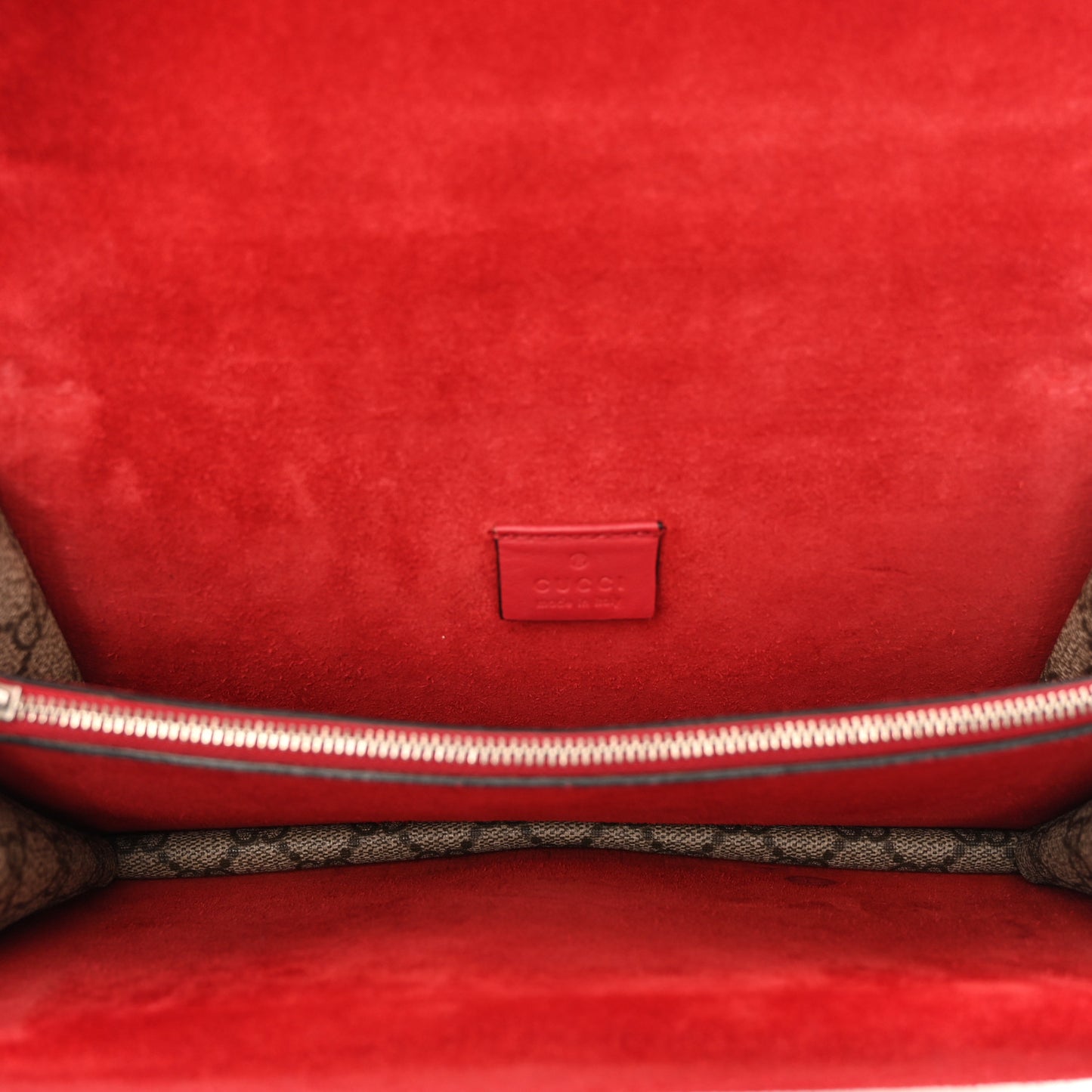 GG Supreme Monogram Small Dionysus Shoulder Bag Vulcanic Red