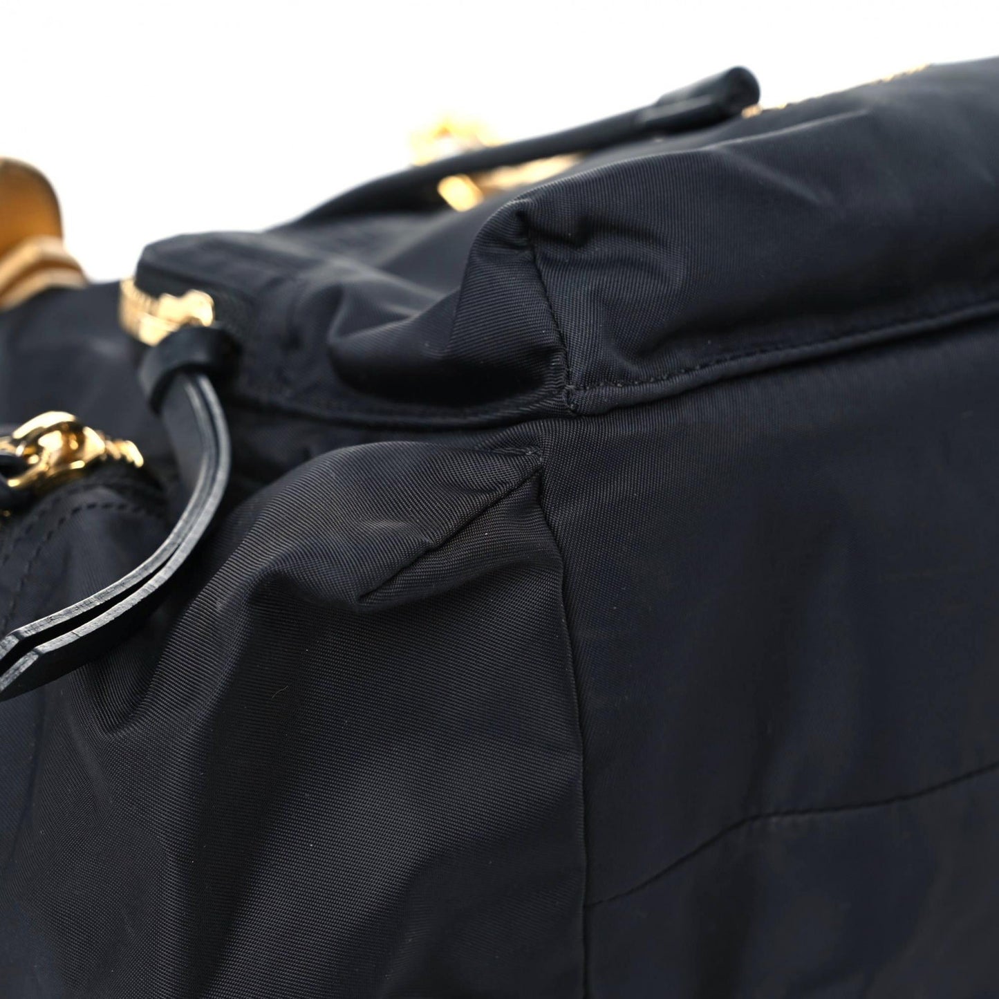 Nylon Medium Rucksack Runway Backpack Black Gold