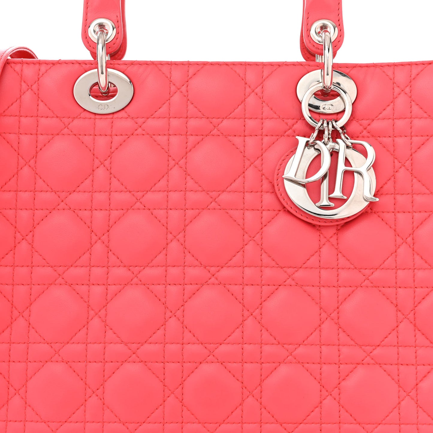 Lambskin Cannage Large Lady Dior Pink