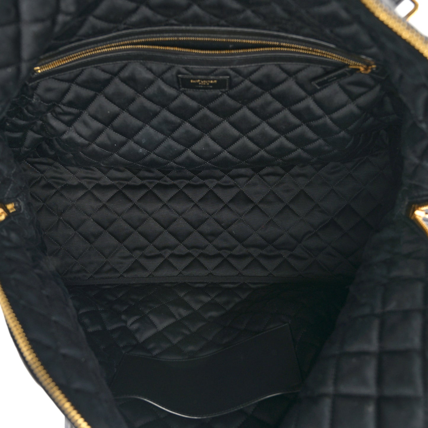 Calfskin Quilted ES Giant Travel Bag Black