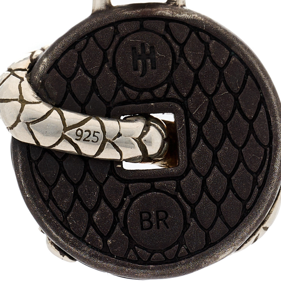 Sterling Silver Bronze Naga Coin Pendant