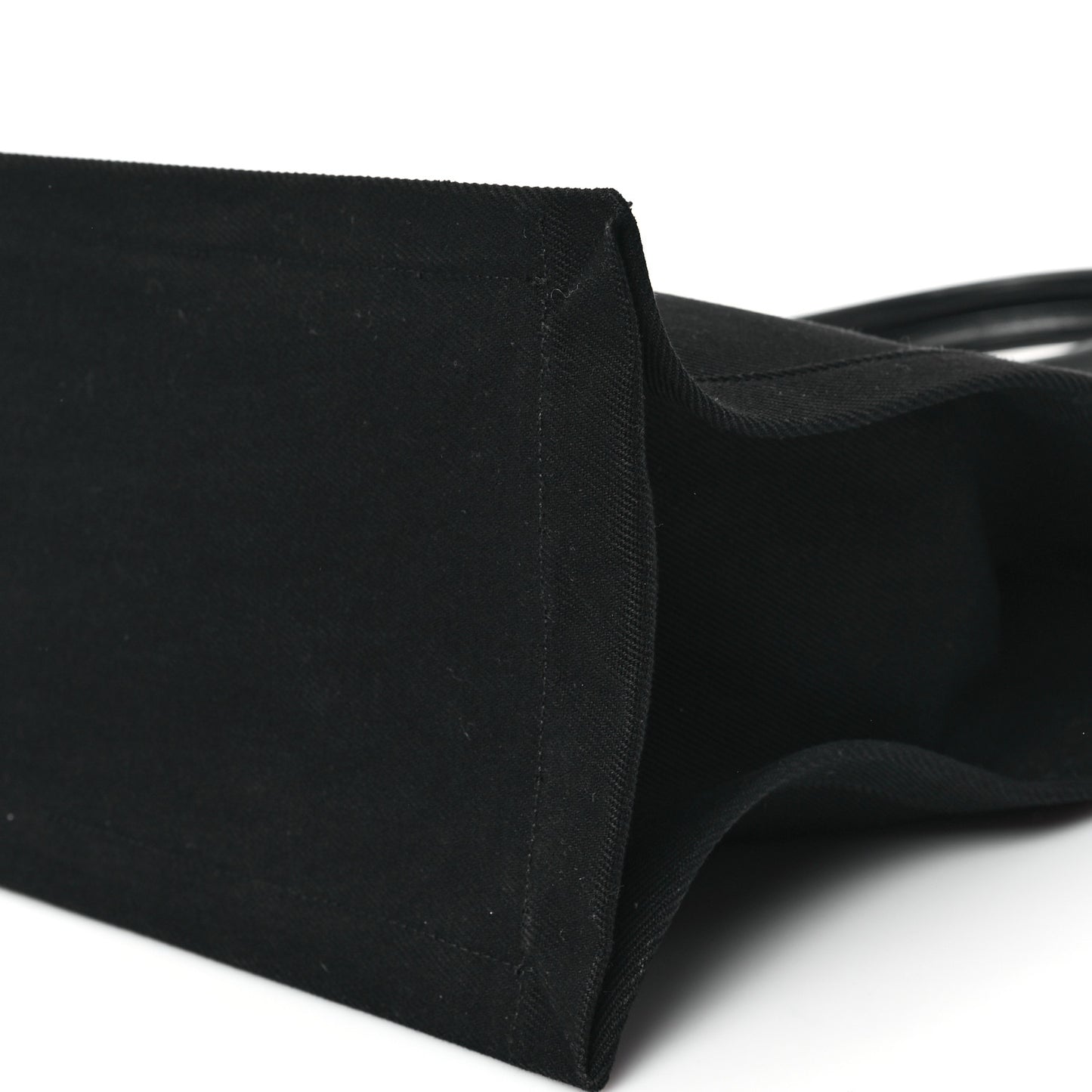 Linen Calfskin Rive Gauche Tote Black